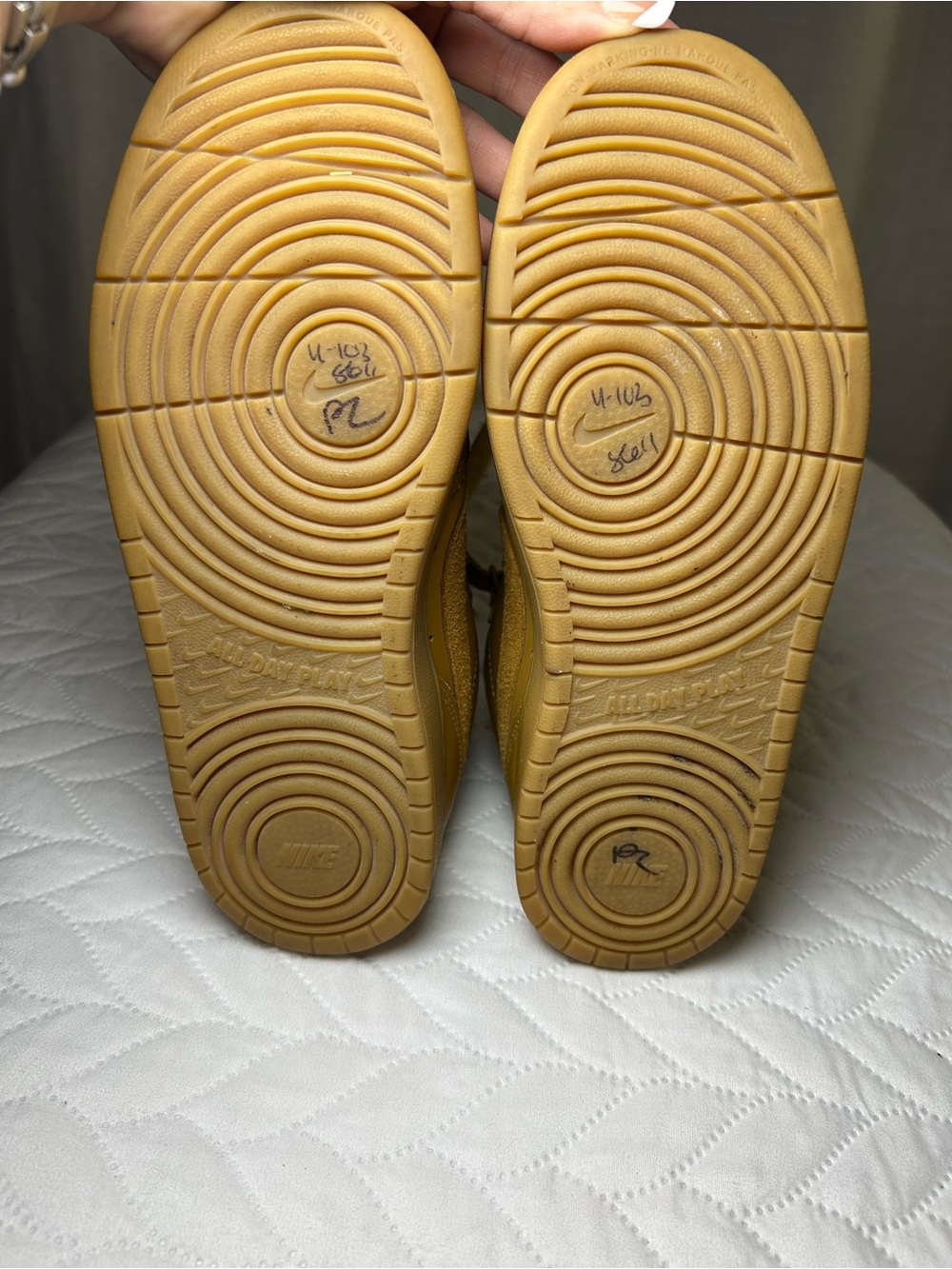 Nike Court Borough Mid 2 "Wheat" - Size 6Y (Women's 7.5) - Picture 8 of 10